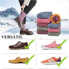 5 Pares Calcetines Hombre y Mujer Invierno,Calcetines Termicos Nieve,Calcetas de Lana Grueso,Calientitos,Cómodos,Calcetines Invierno Frío - Multi B-Mujer - Ver 11