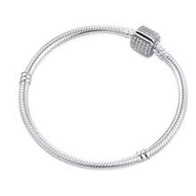 Pulsera de plata 925 con microzirconias pulsera de plata 925 con micro zirconias brillante circonias sintéticas diseño fino elegante pulsera delicada para mujer joyeria plata ley 925 ideal regalo aniversario boda fiesta - Plateado - Ver 1
