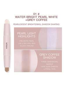 NOVO 二合一高光修容棒，哑光亮肤塑脸，鼻影，遮瑕膏 - 01#亮膚色 - 查看 4