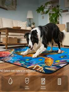 1 pieza Alfombrilla para mascotas con diseño de tortuga marina, lavable y reutilizable, alfombrilla de entrenamiento para mascotas, adecuada para todas las estaciones, fácil de limpiar, multiusos para viajes