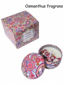 4/1 Scented Candle Set With Colorful Box, Multiple Scent Combinations, Pleasant & Rich Fragrance, Smokeless, Long Burning Time - Christmas Gift Ideal For Family & Friends,Christmas Candle,Gift Sets For Women For Wedding, Birthday, Festivals, Wedding Souvenirs,Aromatherapy Candles For Home,Candle Present For Men And Women, For Birthday Christmas Day Yoga Bath, Valentine's Day Gift, Home, Hotel Decoration, Retro Pattern Design, Soy Wax, - Multicolor - View 73