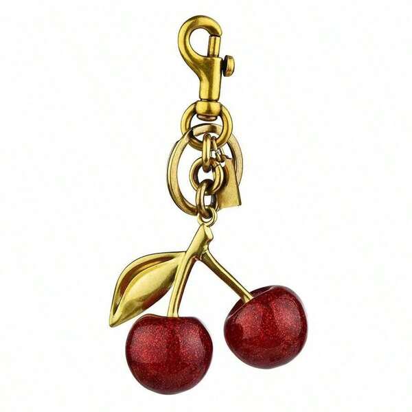 Shining Cherry Bag Pendant  Wallet Car Accessory Keychain And Metal Accessories
