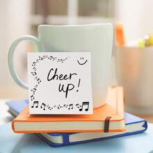 3 عبوات/6 حزمة من ملصقات لاصقة بسيطة وجميلة ذات موضوع موسيقي (7.5 * 7.5 سم). مثالية للمكتب والأعمال اليدوية والاستخدام المنزلي.