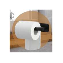 Stainless Steel Toilet Paper Holder - No Drilling Required, Self-Adhesive Wall Mount, Rust-Resistant Metal Tissue Roll Dispenser For Bathroom & Kitchen - Cling Film Rack, Bathroom Accessories - Dual Use Wall Mounted Stainless Steel Paper Towel Holder