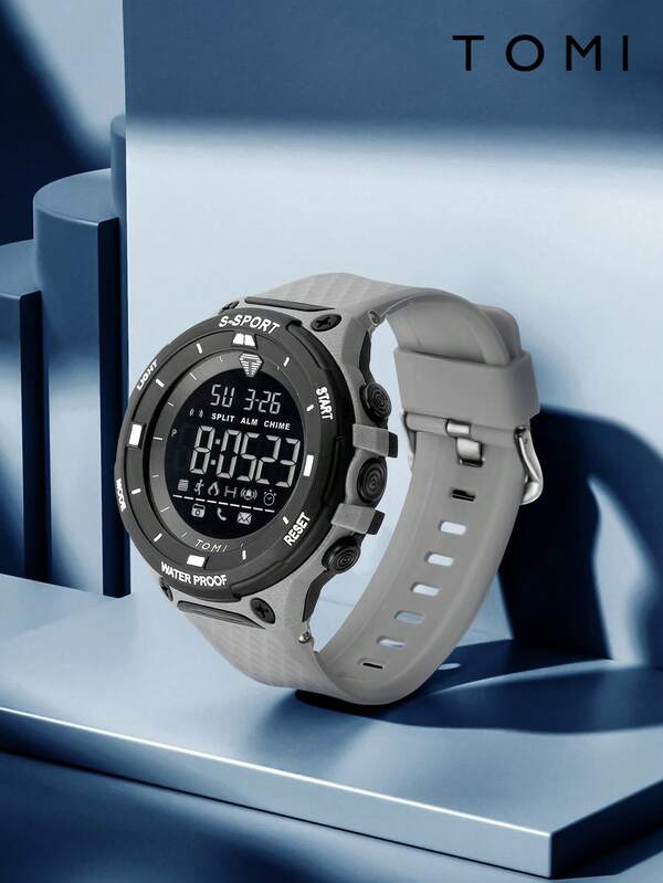 TOMI 1pc TOMI Men's Fashion Casual Everyday Sports Electronic Watch, Suitable For Daily Life, Holidays, Christmas, Year-End,