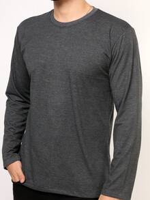 Men's Long Sleeve T-Shirt Simple Basic Cotton S M L XL G1 G2 G3 - Multicolor - View 2