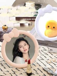 Cartoon Round Bow Makeup Mirror, Bedroom Vanity Mirror, Student Dorm Desktop Small Mirror, Korean Style Mirror, Tabletop Home Use Rotatable Retro Palace Style Makeup Mirror, Double-Sided Tabletop Makeup Mirror,Cheap,Stocking Stuffers,Makeup,Makeup Tools,Cheap Stuff,Gifts,Gifts For Women,Christmas Gifts