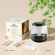 Large Capacity Humidifier, Transparent, Water Level Visible, 7-Color Night Light, Continuous & Intermittent Mist, Auto Shut-Off, Suitable For Living Room, Bedroom, Office, A Delicate Gift, Bedroom Humidifier, Fashionable Decor, Streamlined Design, Efficient Humidification, High-Quality Mist, Timer Function, Dual Speed Settings, Healthy Lifestyle