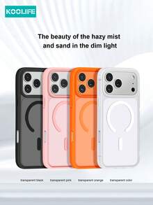 Koolife 1pc Apple 17Pro Skin-Friendly 2-In-1 Magnetic Phone Case, PC+TPU Matte Back Cover, Compatible With Apple 17ProMax/17/17Pro/17Air/14/14Pro/14ProMax/15/15Pro/15ProMax/16/16Pro/16ProMax/16e - Orange - View 5