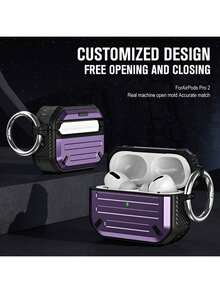 Military Industry Anti-Fall Thickened Apple Bluetooth Earphone Case, Earphone Charging Case Protective Cover