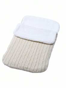 1件婴儿加厚针织保暖脚套，婴儿车垫，适用于婴儿推车，秋冬季户外使用