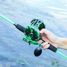 1.8M Resin Fishing Pole Conventional Reel Combo With Rod EVA Handle, Medium Heavy For Catfish Salmon And Steelhead - Multicolor - View 17