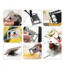 Multifunctional 46 In 1 Tool Card Carry Multi-Purpose Survival Accessories With You Outdoors Gadgets Portable Camping Tool Card - Multicolor - View 9