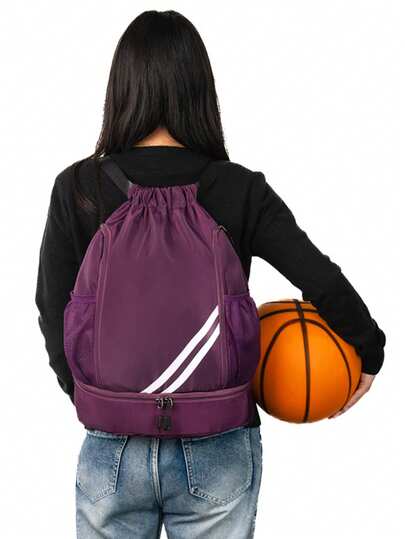 SEYATULLH Basketball Bag Gym Bag Lightweight Outdoor Sports Backpack Training Basketball Storage Bag Drawstring Casual Yoga Travel Luggage Bag