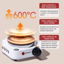 Electric Grill, Black Flat Disc, Adjustable Temperature Control, Even Heat Distribution, Non-Stick Surface, 5 Heating Levels, Indicator Light, Portable And Compact. - White - View 8