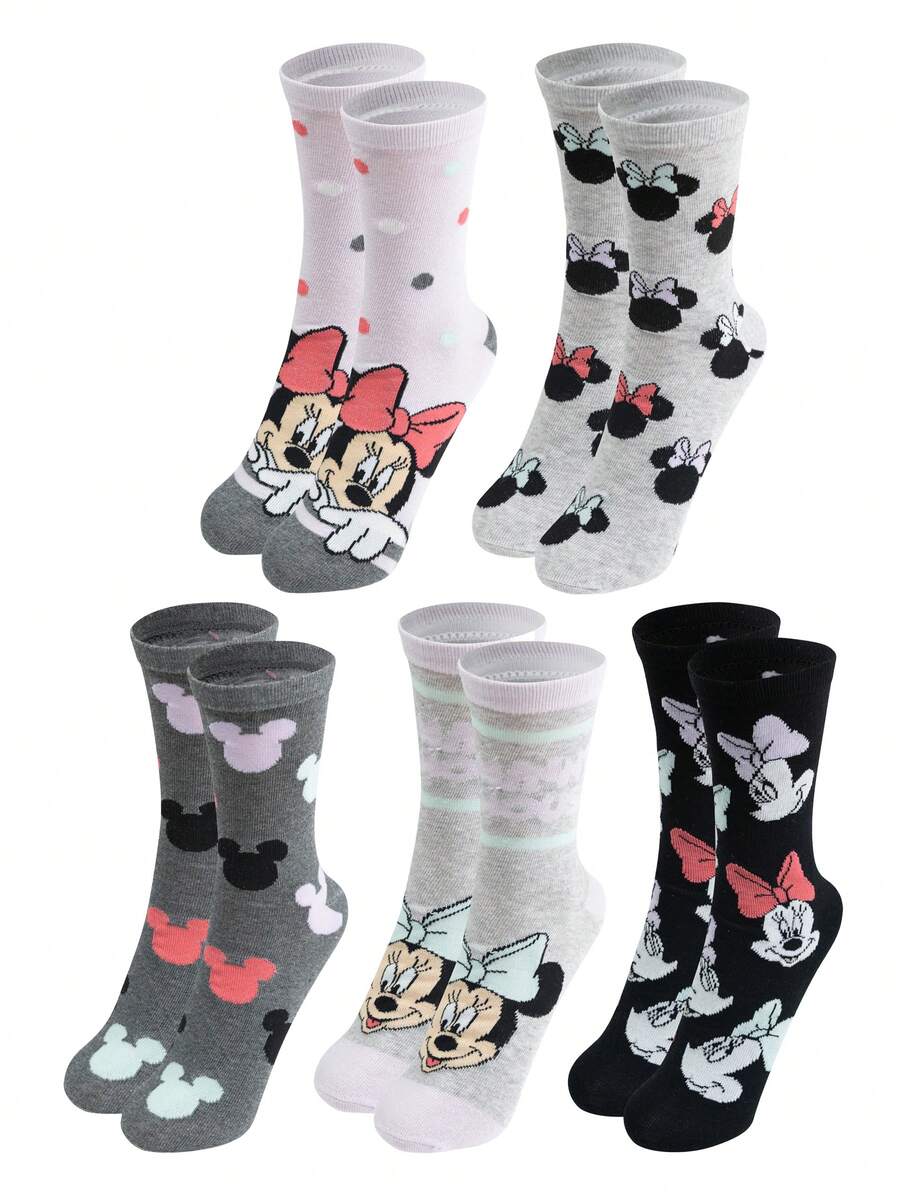 Disney Socken für Damen - Frauen Sneaker Strümpfe 38-43 (5er Pack) - Verschiedenfarbig - Übersicht 1