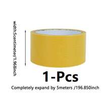 1卷重型双面网格胶带，防水高粘性地毯边缘固定胶带，网格双面胶带，超强双面胶带，强力双面纱布纤维网胶带，黄色重型布胶带，适用于办公室和家庭，双面高粘度网格胶带