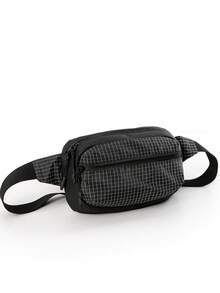 Sac de poitrine à carreaux décontracté et polyvalent pour homme