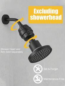 1pc Wall-Mounted Shower Head Filter, 30-Level ABS Plastic Shower Purifier, Chrome Surface, Plastic Material, High-Efficiency Output, Suitable For All Shower Heads, Removes Chlorine And Heavy Metals, Enriched With Vitamins C And E, Improves Skin Care And Hair Protection, Minimalist Round Design, Ideal For Home And Hotel Bathrooms, Upgrade Your Bathroom, Perfect Gift For Halloween And Christmas