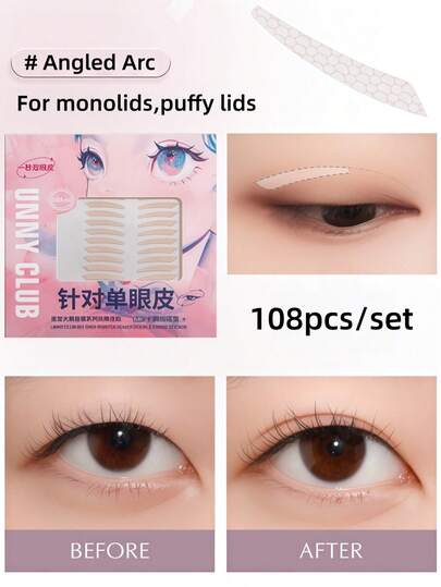 OEIEZ Pegatina invisible sin pegamento para párpado doble, herramientas para párpado doble, nueva cinta para párpado doble 2025 para párpados caídos, cinta invisible para párpado doble resistente al agua de fibra natural, tiras elevadoras de párpado de encaje natural para maquillaje natural, adecuado para todo tipo de ojos