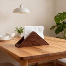 1pc New Creative Wooden Tissue Box Holder, For Home & Hotel Use - Multicolor - View 2