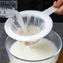 Household Soybean Milk Filter Net, Juice Strainer, Residue Separation Filter With Handle, Kitchen Colander, Fine Mesh Strainer - Bộ lọc tay cầm (80 lưới) - Xem 7