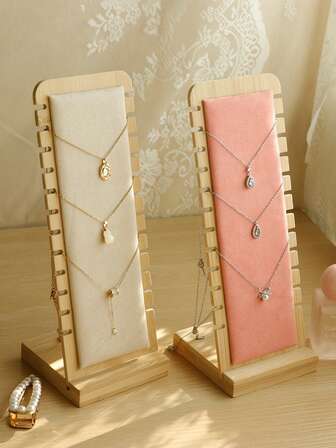 1 PIEZA Elegante soporte vertical de bambú para joyas y collares, perfecto para organizar y exhibir tus accesorios favoritos, solución de almacenamiento ideal para mujeres, compañero de viaje con estilo, idea de regalo de regreso a la escuela para entusiastas de la moda, mejora la decoración de tu hogar con este organizador elegante y funcional, perfecto para cualquier ocasión o celebración