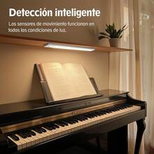Tira de Luz LED con Sensor de Movimiento, 3 Modos, 3 Temperaturas de Color, Brillo Ajustable, Luz LED Recargable Portátil, Gabinete, Cocina, Armario, Escalera y Alacena (4 Piezas) Luz LED - Blanco - Ver 8