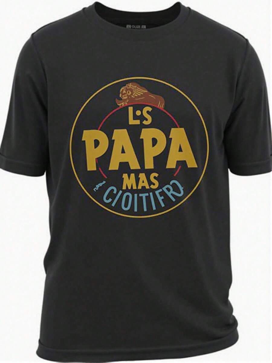 T-shirt negra con diseño divertido ideal para regalar al mejor papá del mundo en su cumpleaños o Día del Padre diseño único de alta calidad camiseta cómoda y moderna para usar en cualquier ocasión estilo casual y versátil para combinar con jeans u otros favoritos de moda local - Negro - Ver 1