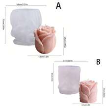 1 pieza Molde de silicona con forma de alas de rosa para vela con aroma a rosa, decoración y regalo creativo para el Día de San Valentín