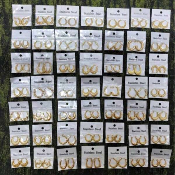 10 Pairs Stainless Steel Hoop Earrings Set For Women - Simple, Japanese And South Korean Style, Fashionable & Delicate Asymmetrical Shapes, Versatile For Daily & Party Occasions, No Stone Inlay