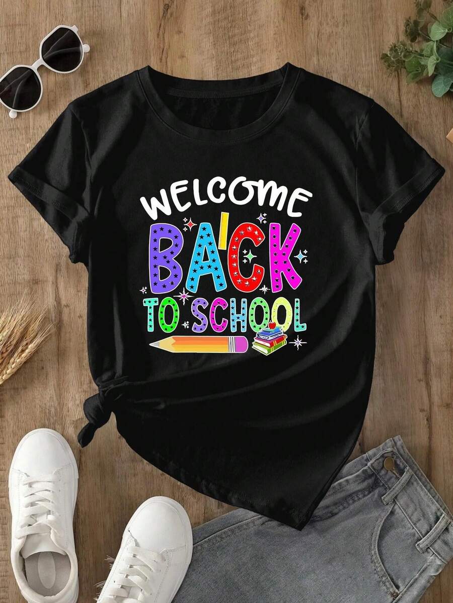 Young Girls T-Shirts - 黑色 - 查看 1