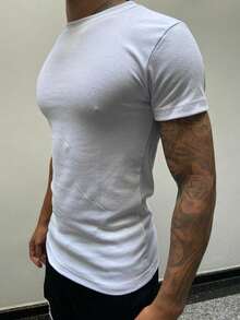 AMERICAN SHORT SLEEVE/BASIC T-SHIRT/RIBBED T-SHIRT - White - View 2