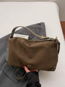 Women Slouchy Suede Satchels Shoulder Bag Faux Suede Hobo Bags Crossbody Phone Purse Top-Handle Tote Handbag Purse