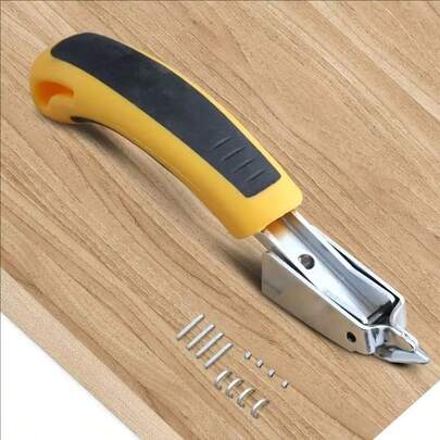 1pc Ergonomic Soft-Grip Staple Remover - Multipurpose Nail Puller For Woodworking, Office & Furniture Staple Extraction