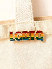 Spilla con simbolo arcobaleno LGBTQ, a sostegno della diversità e dell'uguaglianza, decorazione per borse e vestiti