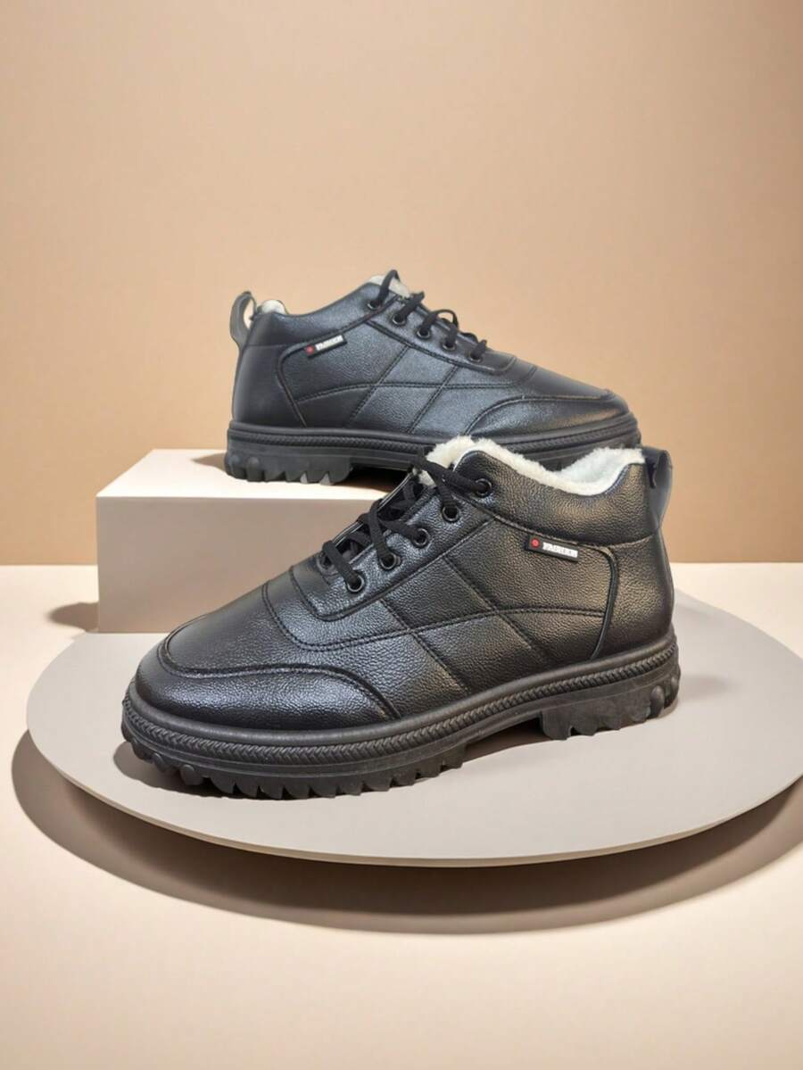 Herren Neue Utility Schuhe, Niedrig, Dicke Sohle, Lässig Lederschuhe, Bequem, Weich, Lässig Schuhe, Schnürung, Importiert, Kochschuhe, Business-Casual Schnürlederschuhe für Herren