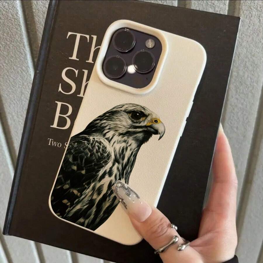 Fierce Animals 1pc Vintage Stylish Eagle Pattern TPU Material Phone Case Compatible With IPhone 17 Pro Max/17/16 Pro Max/15/13/12/11, S20 FE/A15/S24/A55, Redmi Note 11/12/13 Pro, Full Coverage Anti-Drop Soft Protective Cover