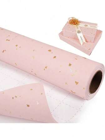 Matt metalliskt omslagspapper, rosa julklappspapper, matt kraftpapper för bröllop, enfärgat omslagspapper för jul och Thanksgiving, lämplig för bröllop, examen, födelsedagar, gör-det-själv-buketter, metalliskt julklappspapper, presentaskfyllning, gör-det-själv-juldekorationspapper (för accessoarer), enfärgade mönster, matt omslagspapper, Halloween- och Thanksgiving-dekor, höst, vinter