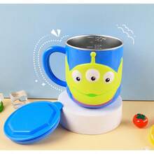 Disney Buzz Lightyear 3D Stainless Steel Inner Cup With Handle And Lid, Beverage Coffee Cup With Measurement Lines, Classic Toy Story, Alien Pattern Design, Easy To Clean Cup, Ideal Birthday Gift, Back To School Gift - Multicolor - View 13