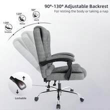GartistGo Ergonomic Office Chair With Large Padded Seat, Height Adjustable Reclining Office Chair,High Back Office Chair