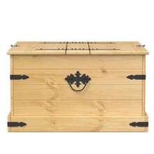 Truhe Corona 78x78x45 cm Massivholz Kiefer-XY585181