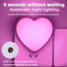 Smart 4pcs Night Lights - Plug-In With Dusk-To-Dawn Sensor - Automatically Turn On And Off For Bedroom, Bathroom, Hallway, Kitchen - Hồng - Xem 3
