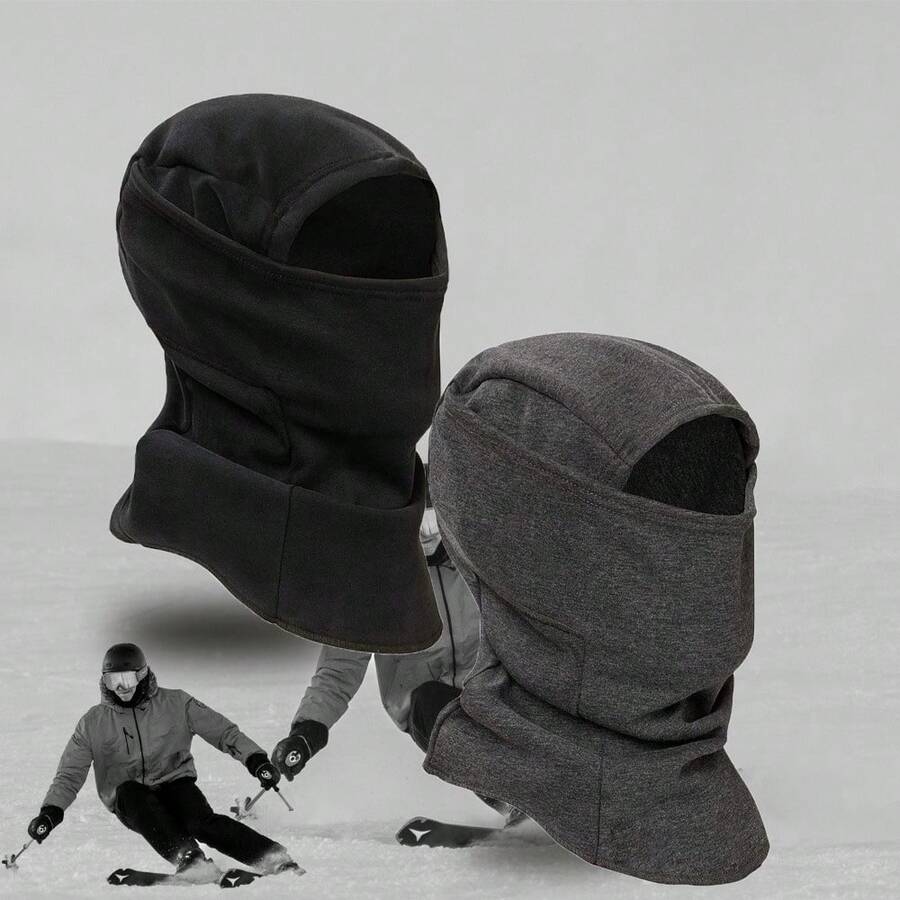 Pasamontañas deportivo de ciclismo cálido para otoño/invierno, gorro de lana a prueba de viento para motocicleta y esquí - Multicolor - Ver 1