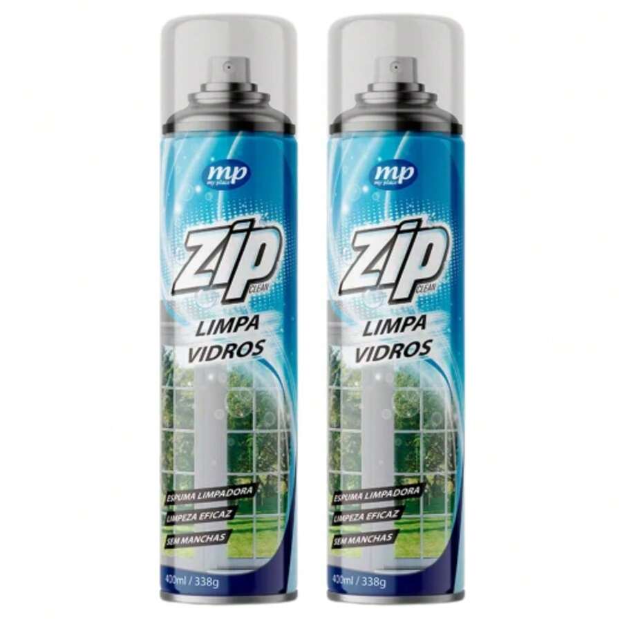 Kit 2 Limpa Vidros Zip Clean Spray 400ml - My Place