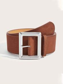 1 Stück Damen Retro Maillard Stil breiter Taillengürtel, Taille raffend, passt gut zu Kleidern, schicker amerikanischer Stil