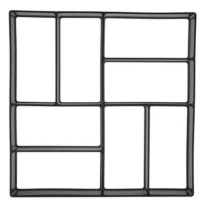 Molde de piedra para caminata reutilizable de 15.75 x 15.75 x 1.57 pulgadas, tamaño grande, para pavimentación de piedra, césped, patio, jardín, bricolaje para caminos (8 rejillas)