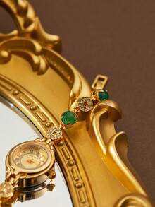 ساعة كوارتز فاخرة مرصعة بالأحجار الكريمة والكريستال، أنيقة وعالية الجودة للنساء، فاخرة للارتداء اليومي والهدايا