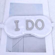 1 件新娘/夫人/我愿意主题遮光眼罩，婚礼派对装饰，结婚礼物