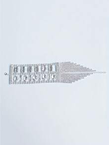 Modischer luxuriöser mehrschichtiger Quasten-Kristall-Armreif, glamouröses Schmuckzubehör für Abendkleider, Partys und Galas von Frauen